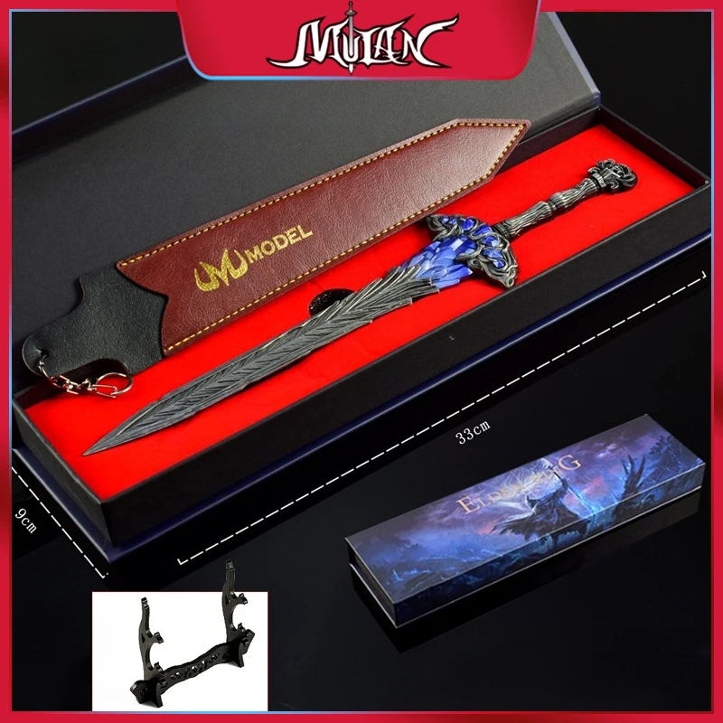 

30 CM Eldenn Japanese Anime Peripheral Lazuli Glintstone Sword Metal Model Gift Box Collectible Desk Ornament Creative Gifts Toy