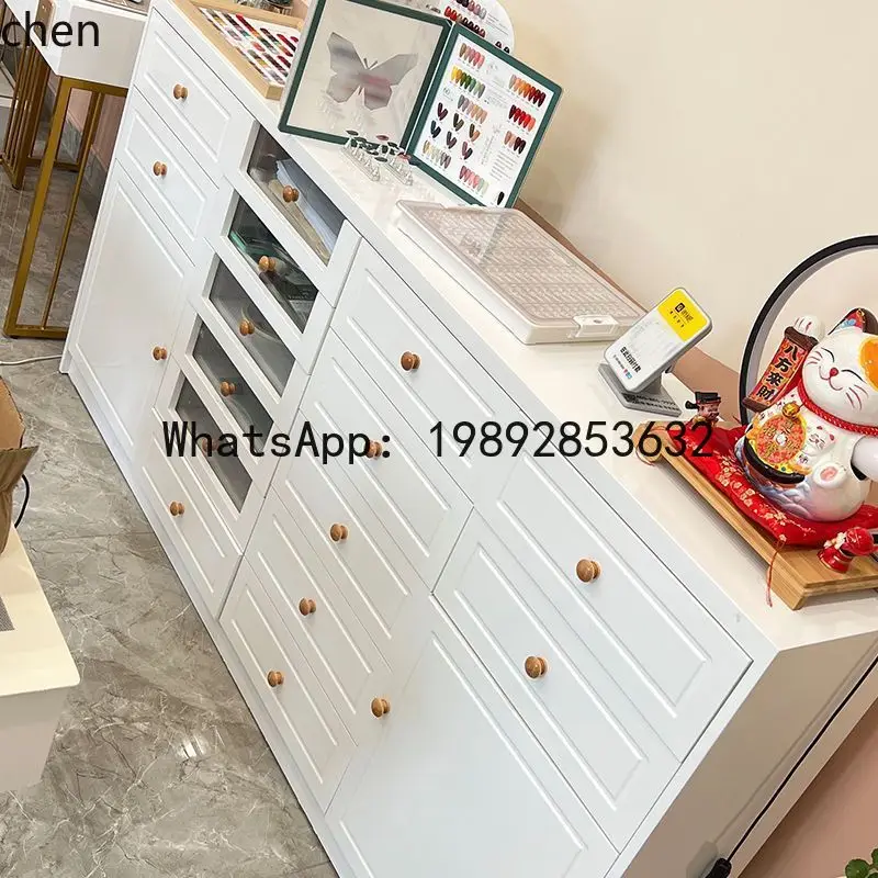 B1 جمال مسمار خزانة عرض متعددة الوظائف الطابق تخزين السلع خزانة جانبية