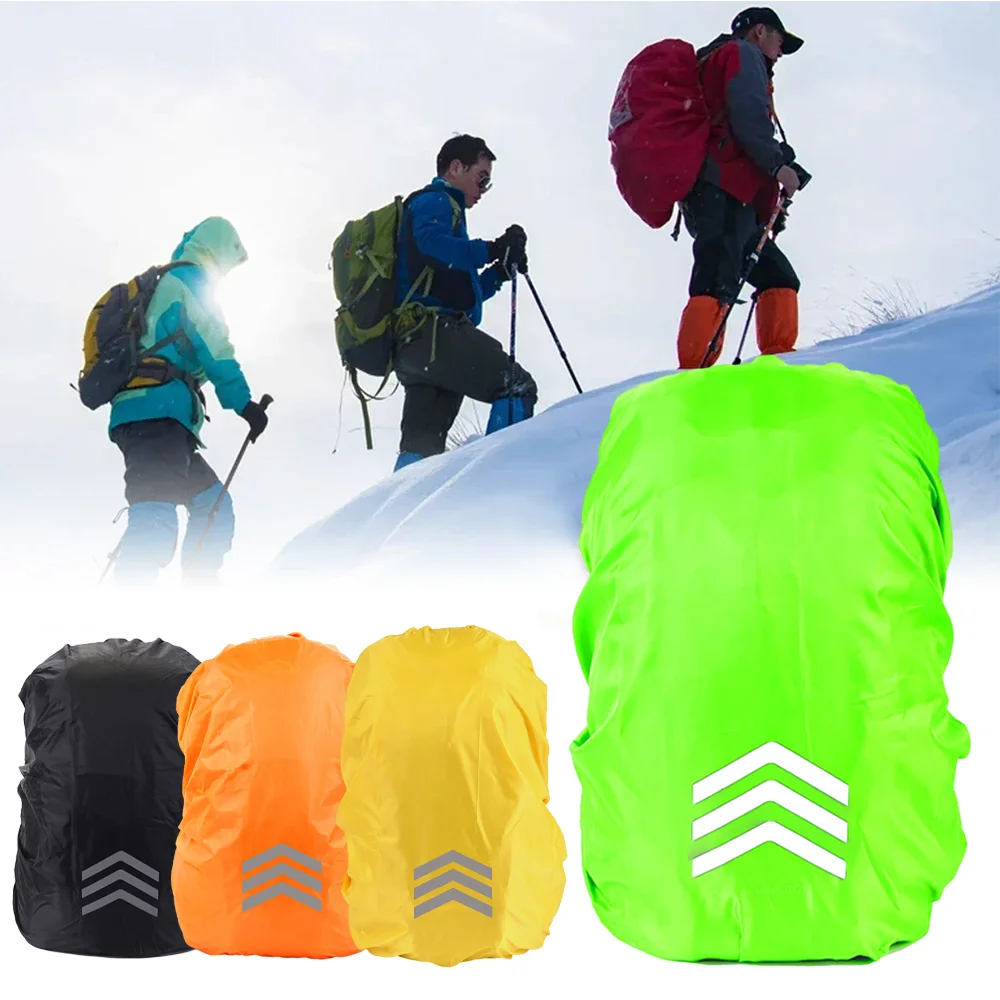 

Waterproof Rain Cover for Backpack Outdoor Hiking Gear Dustproof Reflective Bag Cover Lightweight Safety Mountaineering 18-45L