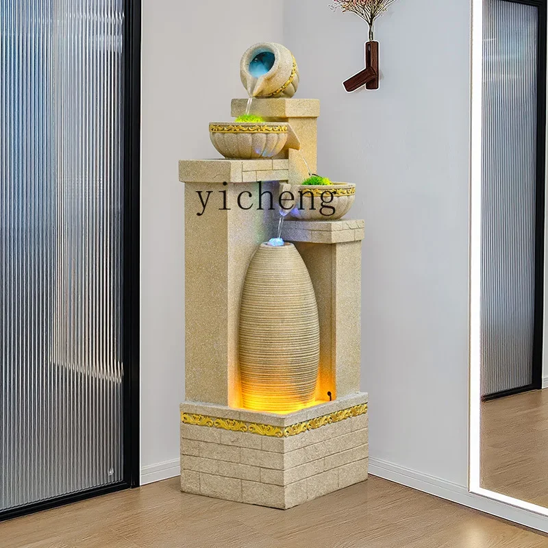 

V6 flowing water fountain ornament simple home living room floor fish pond circulating water landscape