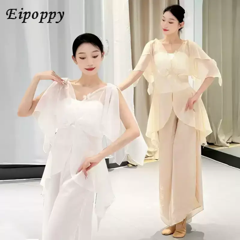 Classical dance costumes, women's Chinese style dance practice uniforms