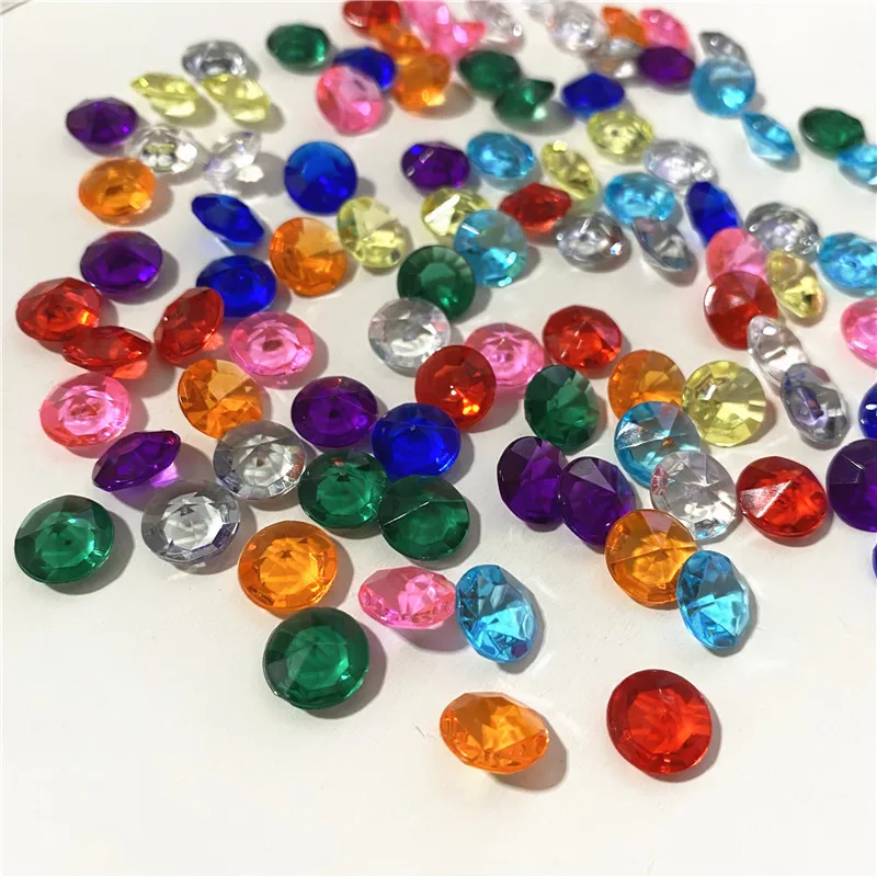 Pezzi di pedone a forma di diamante in plastica colorata acrilica da 100 pezzi di diametro 10mm per accessori da banco per giochi da tavolo Token