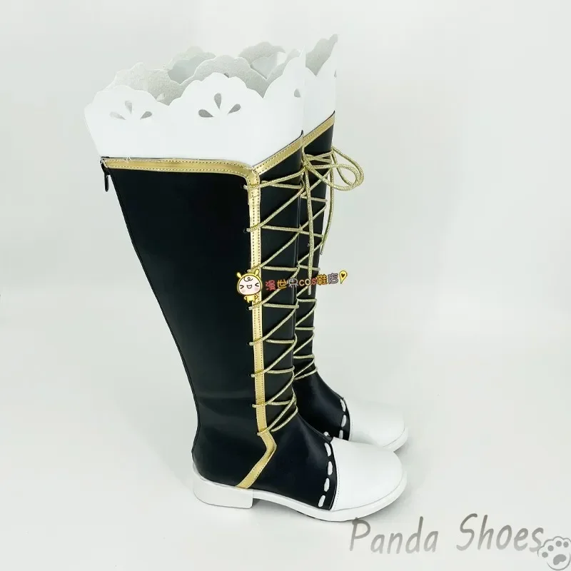 รองเท้าคอสเพลย์ของอายาเสะ เอลี เอริ จากอนิเมะ ลิฟ ไลฟ์ รองเท้าบูทสีน้ำเงิน คอสเพลย์ตัวละครเอลลี่ เอลิชิกะ จากอนิเมะ คิคิ เอ สำหรับงานคอนเวนชั่นและฮาโลวีน