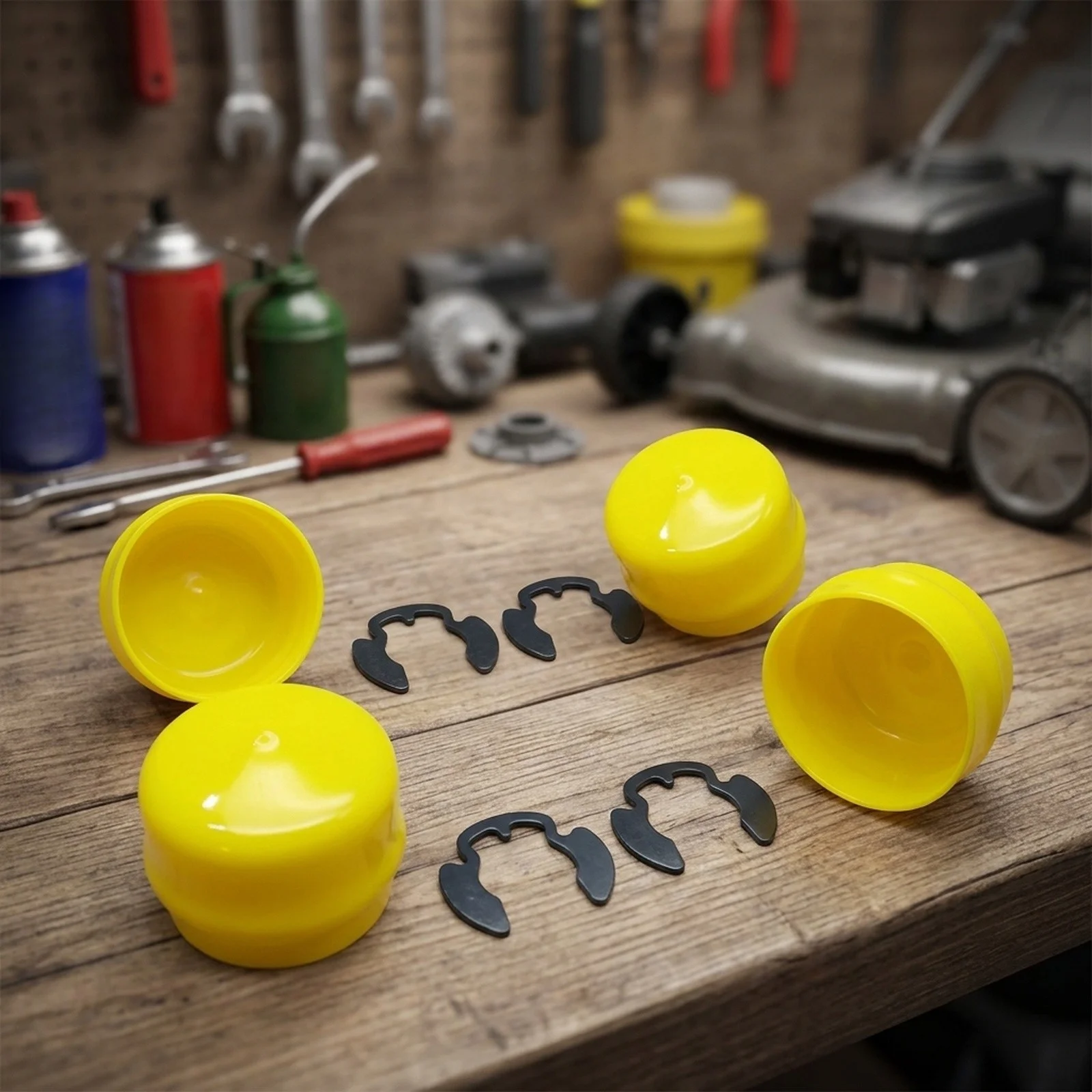 Bearing Cover Axle Cap Lawn Mowers M143338/R27434 Garden Replacement Tool Ring Clip 4 Ring 4pcs For For 102 Bearing