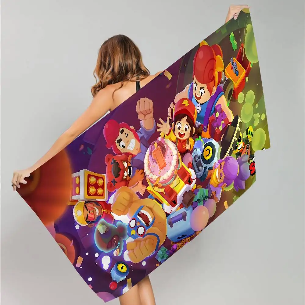 Strategy game B-BRAWL STARS Big Microfiber Beach Towels Quick Dry Towel Sand Beach Towels Pool Towel for Travel Swim Pool Yoga