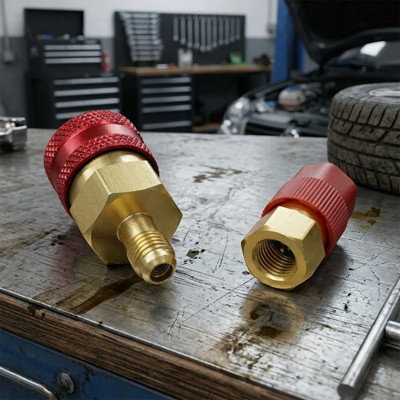 Air Conditioning Hose Charging Adapter For R1234YF And R134A With Low Side Quick Coupler For Direct Fit Applications