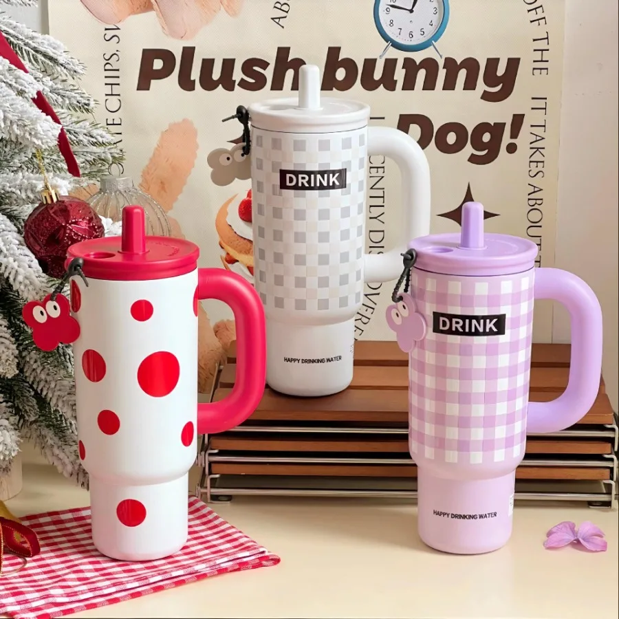 

Women's high-color value thickened ice bar insulation cup stainless steel jumbo kettle large-capacity coffee cups
