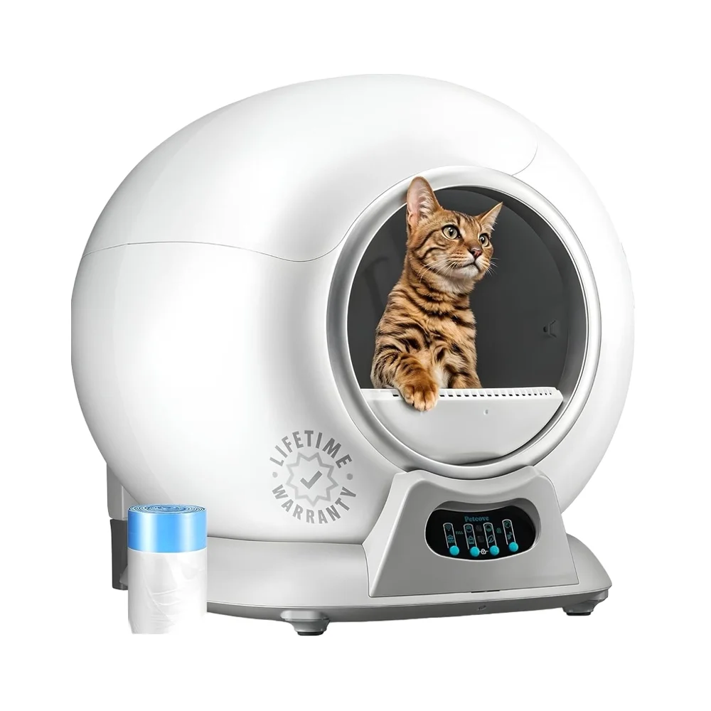 

Online Top Seller WiFi Electric Robot Auto Safety Sensors APP Control Multiple Cats Self-Cleaning Cat Box Odor Removal