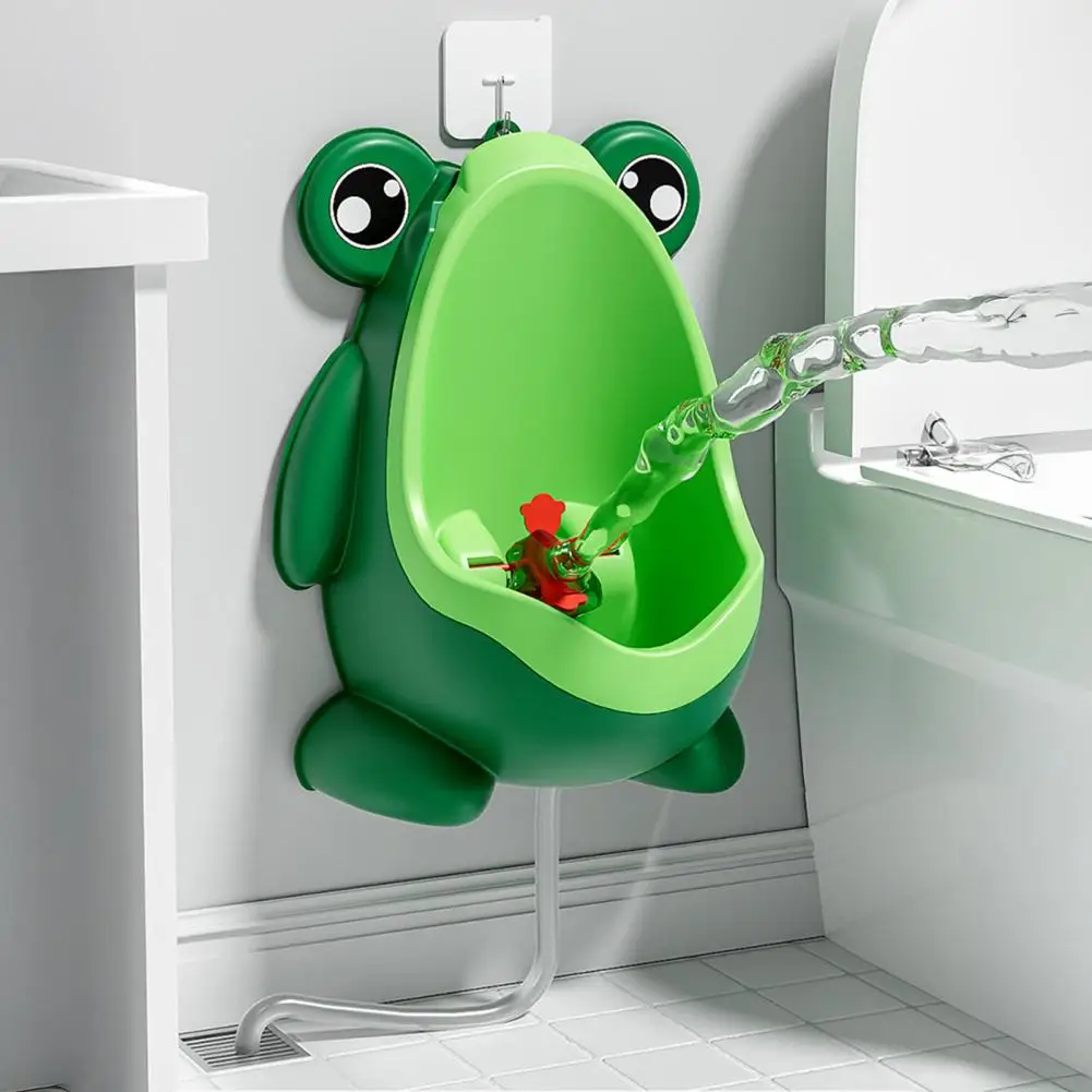 30cm Boys Pee Training Urinal Frog Shape Large Capacity Toddler Standing Urinal Hygienic Potty Training Tool Adjustable Height