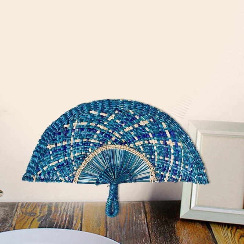 Summer Cooling Hamdmade Fan Hand Woven Straw Fan for Wall Decors and Gifting