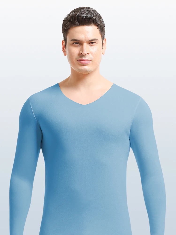 

Modal men's thermal underwear, men's seamless cold-proof basic style base layer top, single-piece upper garment, long-sleeved un