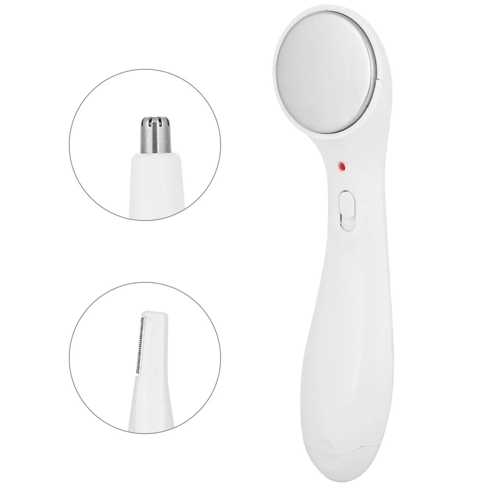 Washable Multiple Function Ultrasonic Vibration Ion Facial Beauty Machine Body Hair Trimmer Hair Shaver Set Face Beauty Device