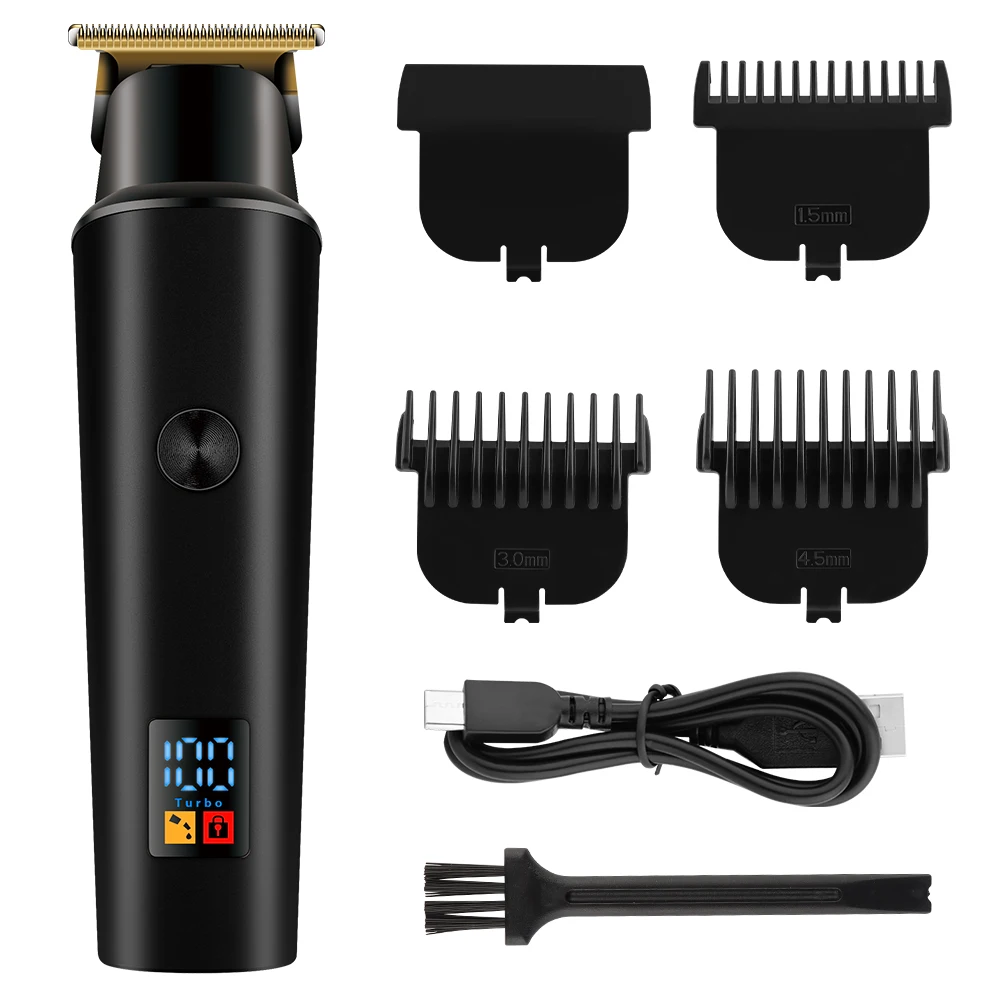 فائقة الأجهزة المنزلية الاحترافية لقص الشعر للرجال والنساء، بطارية طويلة الأمد، تحد من عمر البطارية، مشط رأس سكين حاد يقطع شعرك الخاص