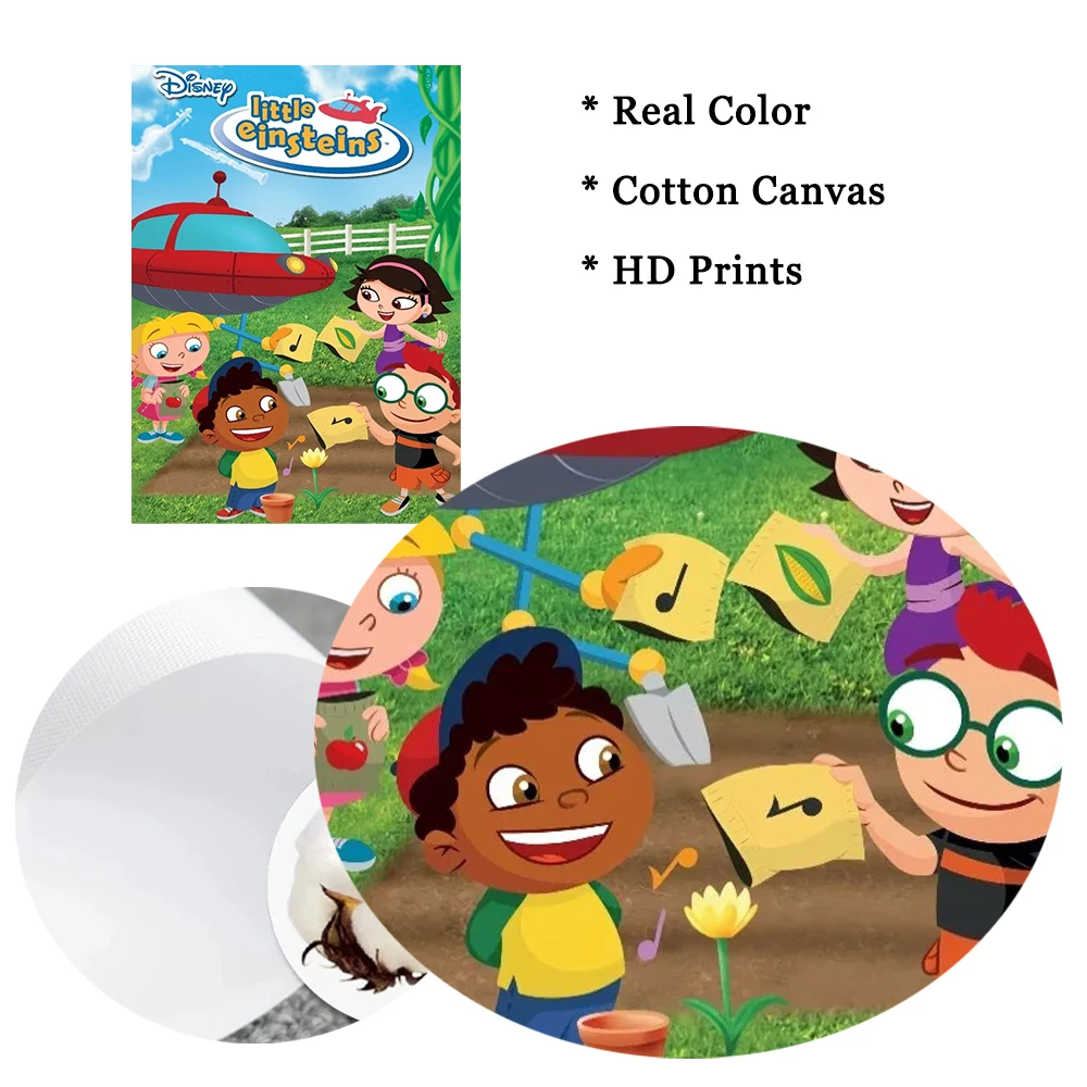 ليتل أينشتاينز الفيلم المشارك الفيلم الكلاسيكي ملصق فني الكرتون المائية الفن طباعة فيلم قماش اللوحة غرفة نوم الديكور