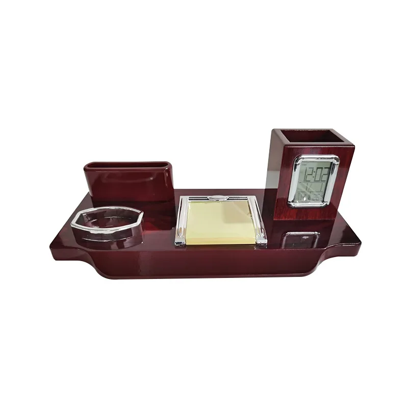 

Office desk ornament, new desk calendar office desktop ornament, electronic watch pen holder business desk