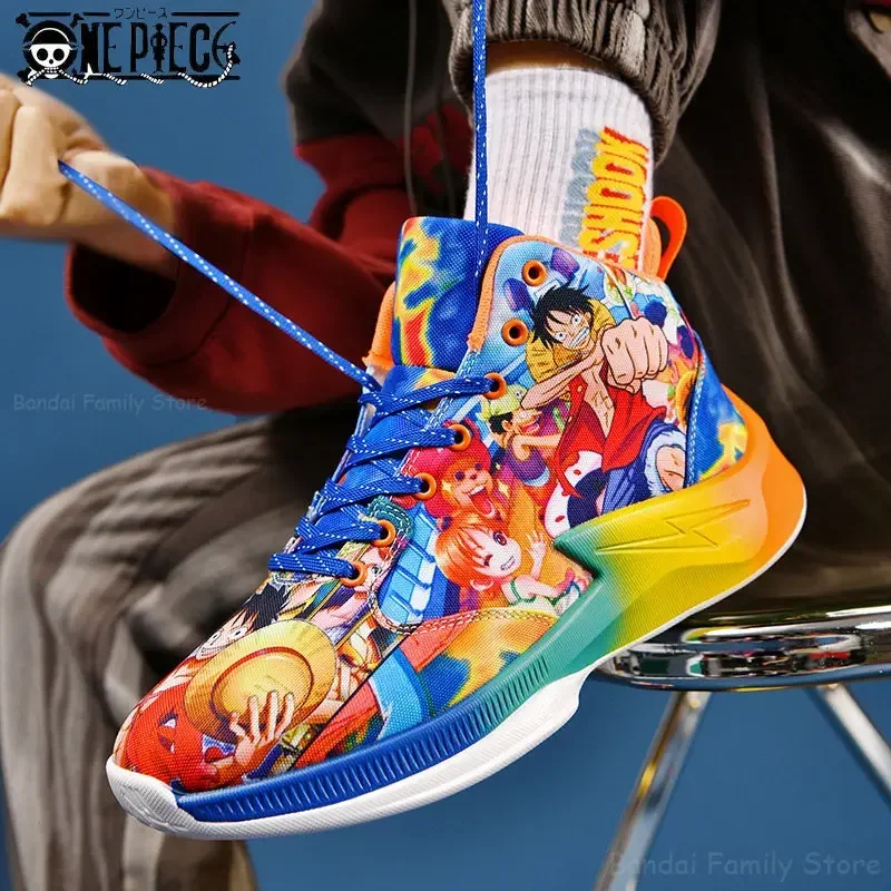 

One piece Luffy sneakers anime men basketball shoes casual non-slip running shoes fashion teenager graffiti sport shoes gifts