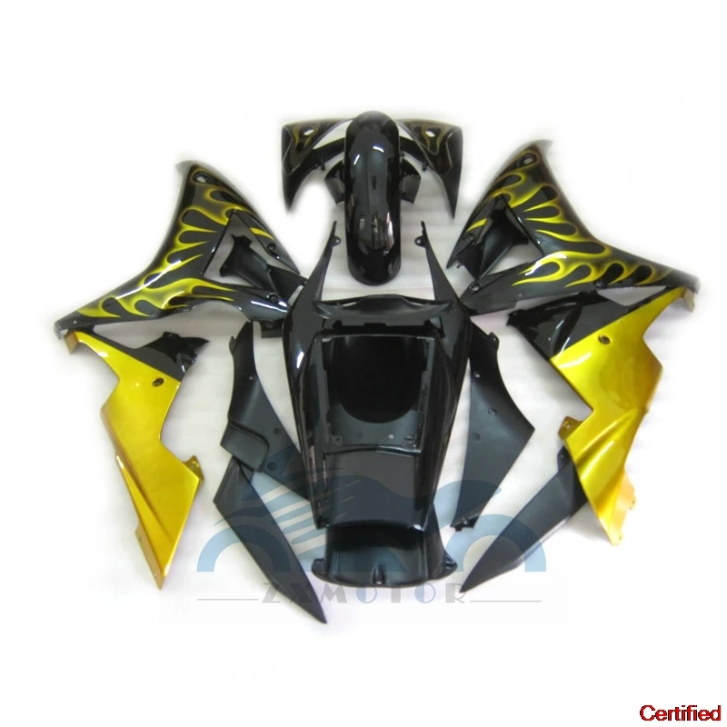 2002 2003 YZFR1 Motorcycle Fairing kit for YZFR1 YZF-R1 02 03 Yellow Flames 100% Fit ZXMT Sportbike Rebuildwork