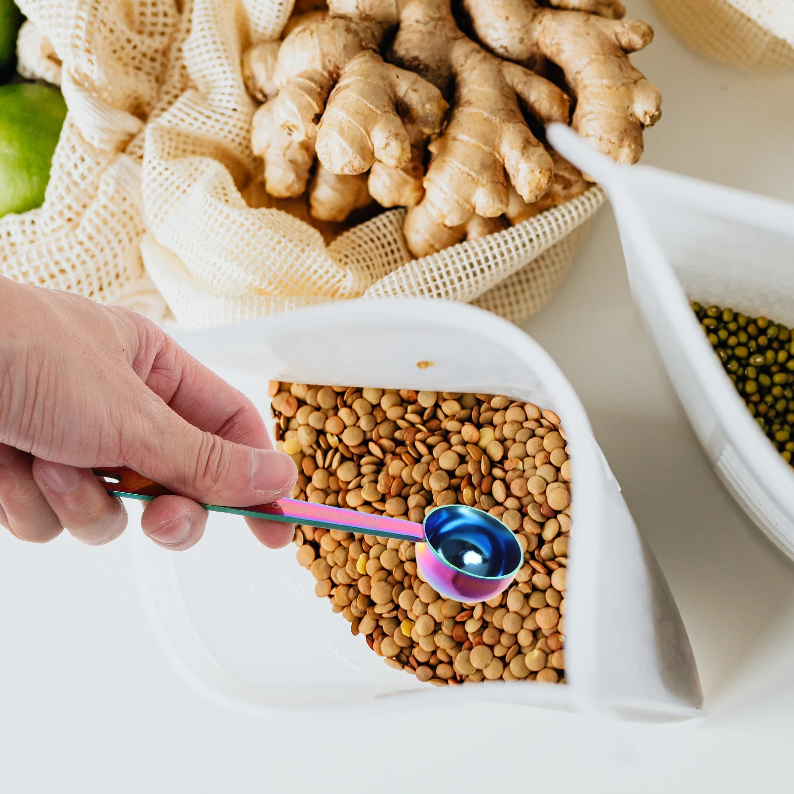 

Coffee Spoon Stainless Steel Long H Measuring Scoop Precision Scale Coffee Grounds Milk Powder Kitchen Tool