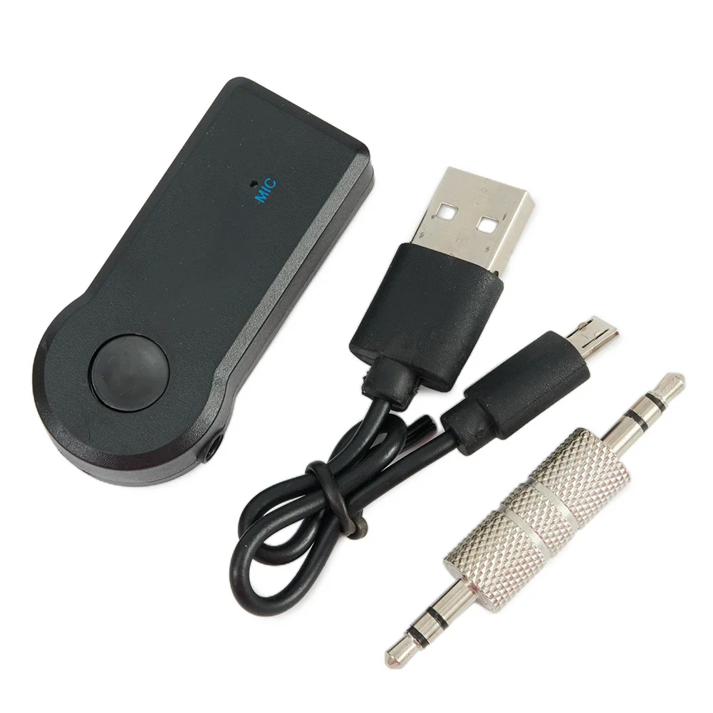 

1 Set Wireless Car BT Receiver Adapter 3.5mm Audio Stereo Music Handsfree Charges Via USB Cable Bluetooth-compatible V3.0+ EDR