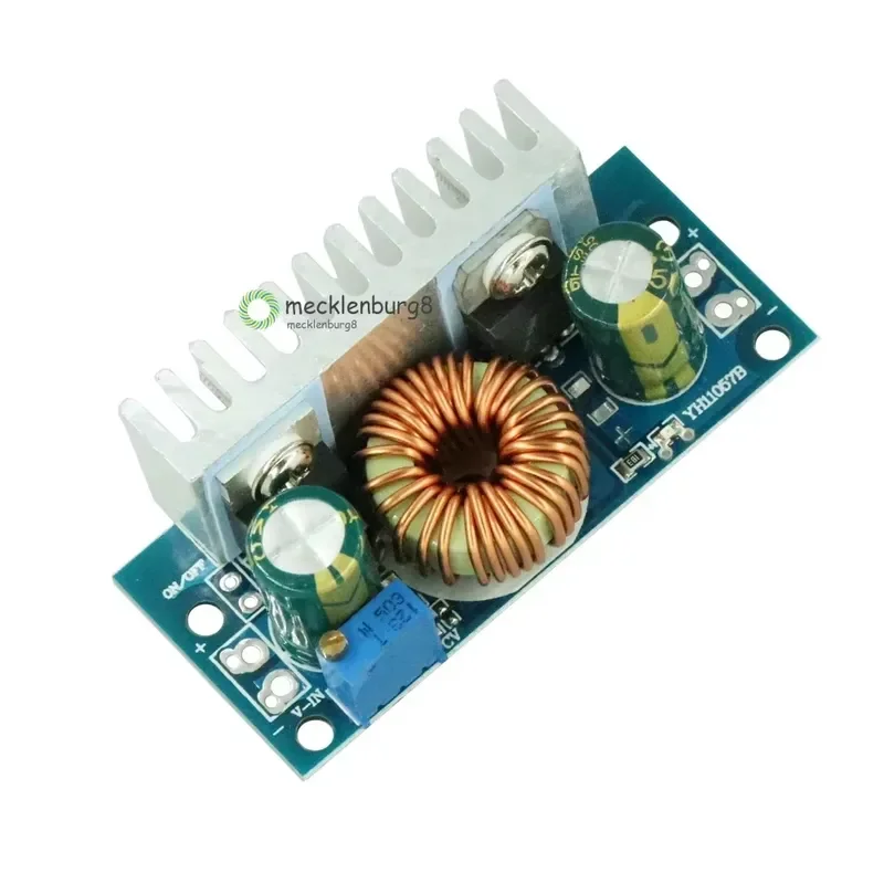 DC-DC Boost Converter Non-isolated Short Circuit Step-Up Power Supply Module With Heat Sink Adjustable 4.5V-32V to 5-42V 6A