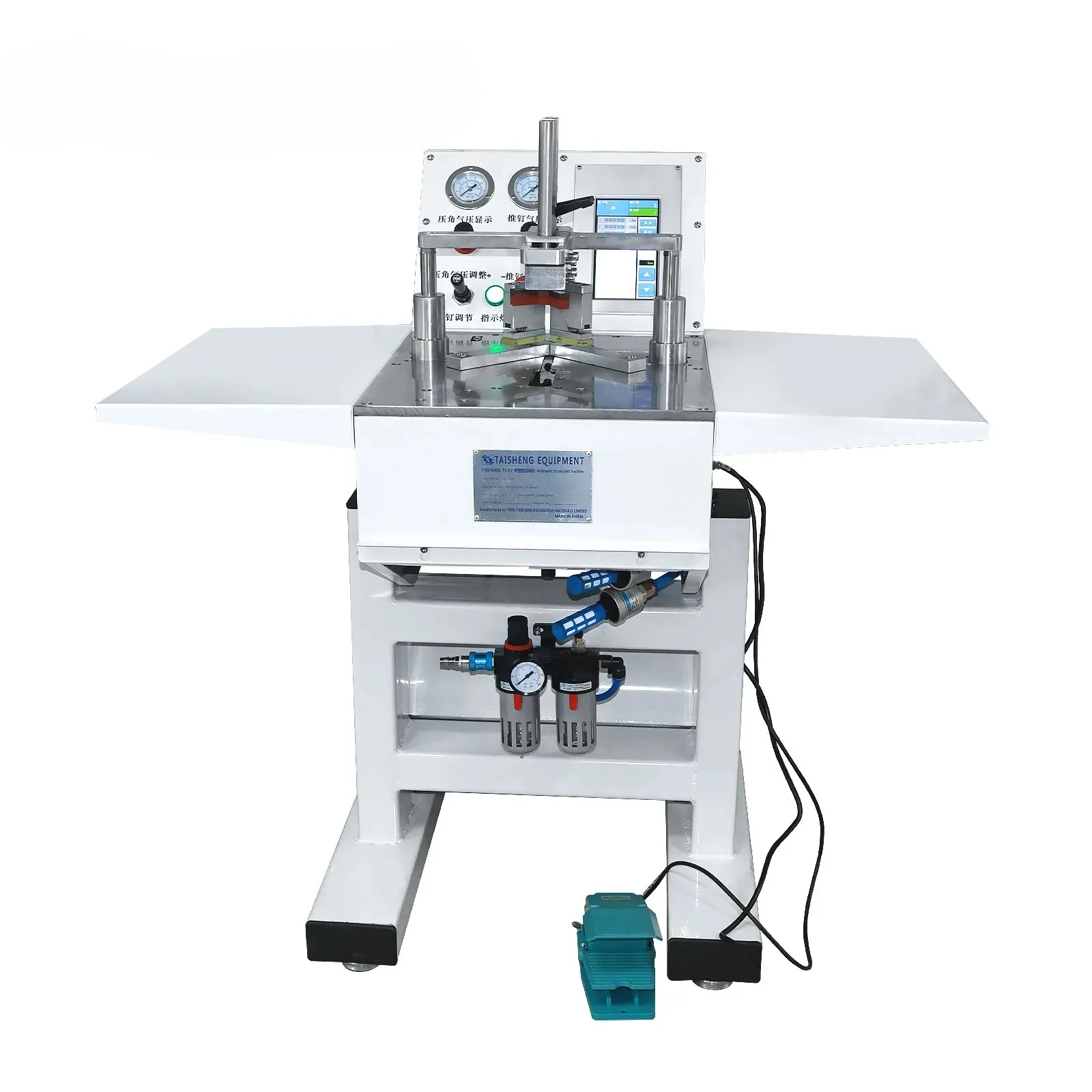 X0909 TS-J37 Auto Photo Frame Underpinner Picture Frame Wood Working Machine Pneumatic Joint Machine