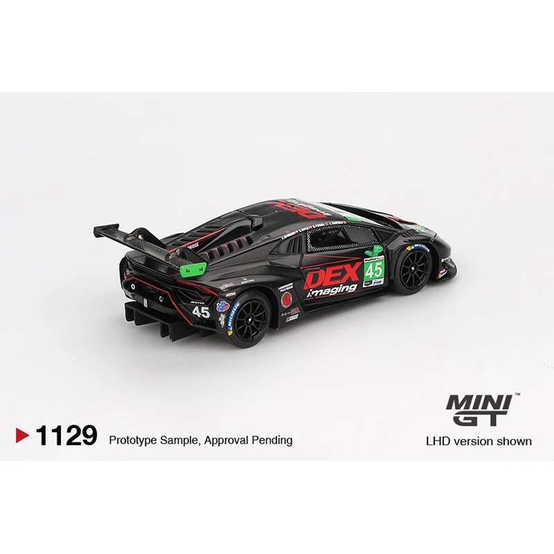 ما قبل البيع MINIGT 1129 1:64 لامبورغيني هوراكان GT3 EVO2 # 45 DEX Imaging 2024 IMSA Daytona 24 ساعة دييكاست مجموعة نماذج السيارة
