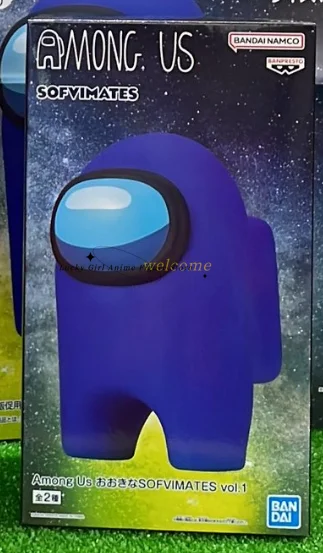 Auf Lager Original BANPRESTO SOFVIMATES Among Us Vol.1 ROT BLAU Figur Modell Geschenk Spielzeug Puppe Mädchen Desktop-Ornamente NIEDLICH
