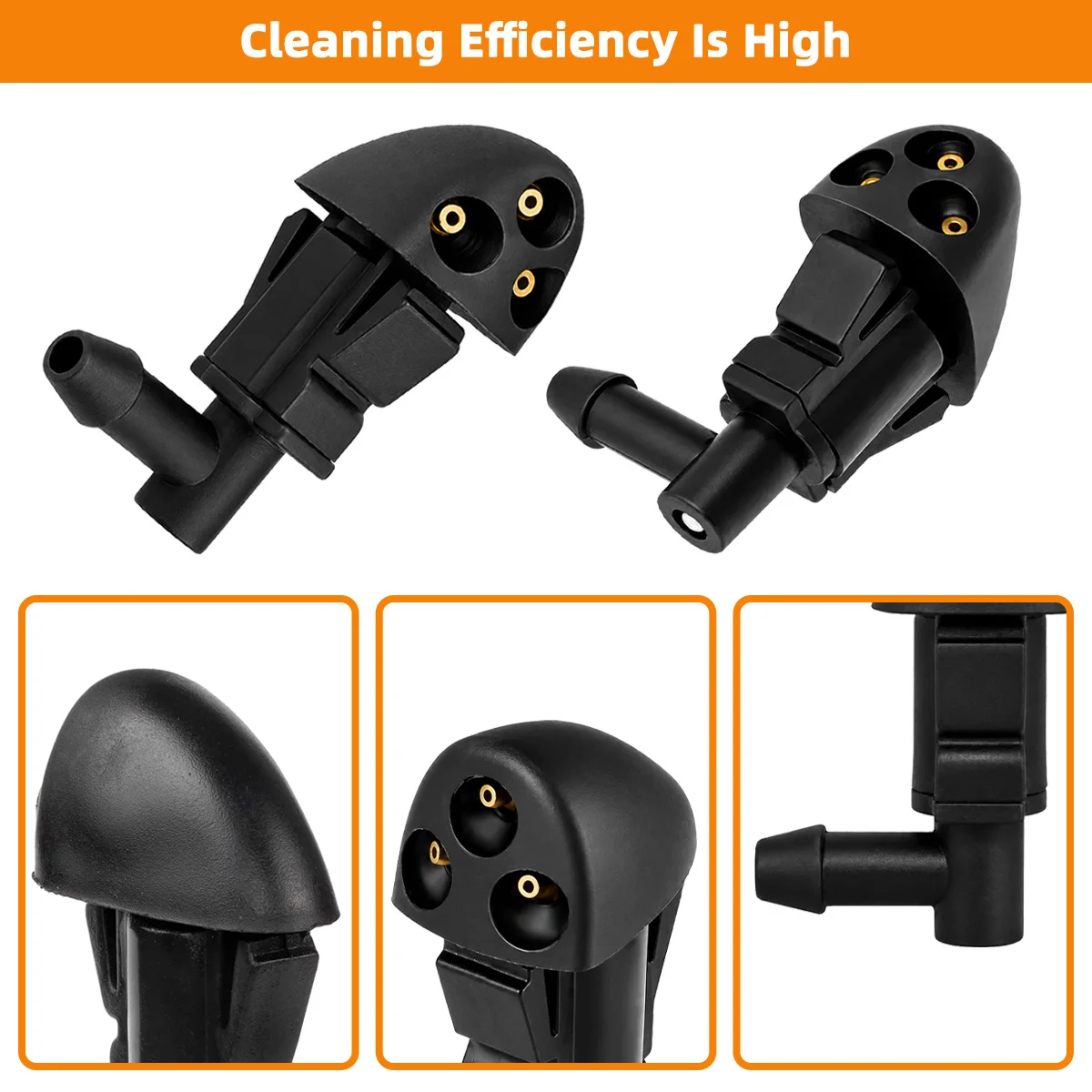 2 Stück 3-Loch-Auto-Scheibenwischer-Wassersprühdüse 901-955-PZ01, passend für Chevrolet Cruze Holden Cruze Autoteile Zubehör – Detail 6