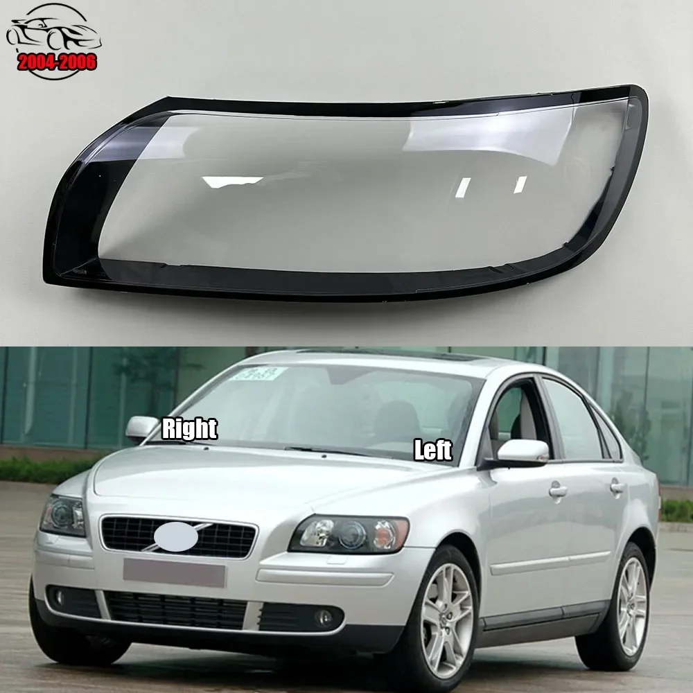 

For Volvo S40 2004-2006 Headlight Cover Headlamp Shell Mask Transparent Lampshdade Lens Plexiglass Auto Replacement Parts
