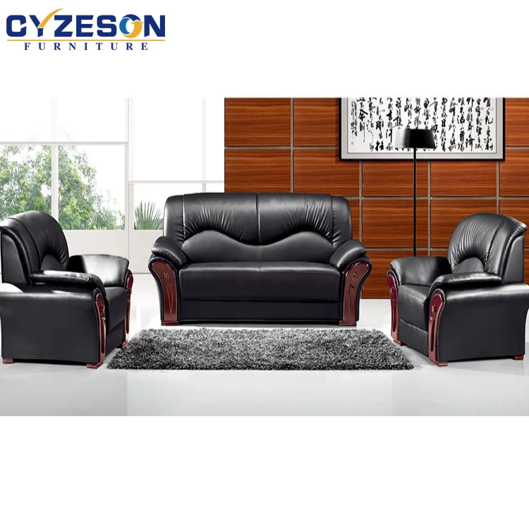 

Wholesale Sectional Classical Luxury PU Leather Executive Commerical Meeting Office Sofas Design Set