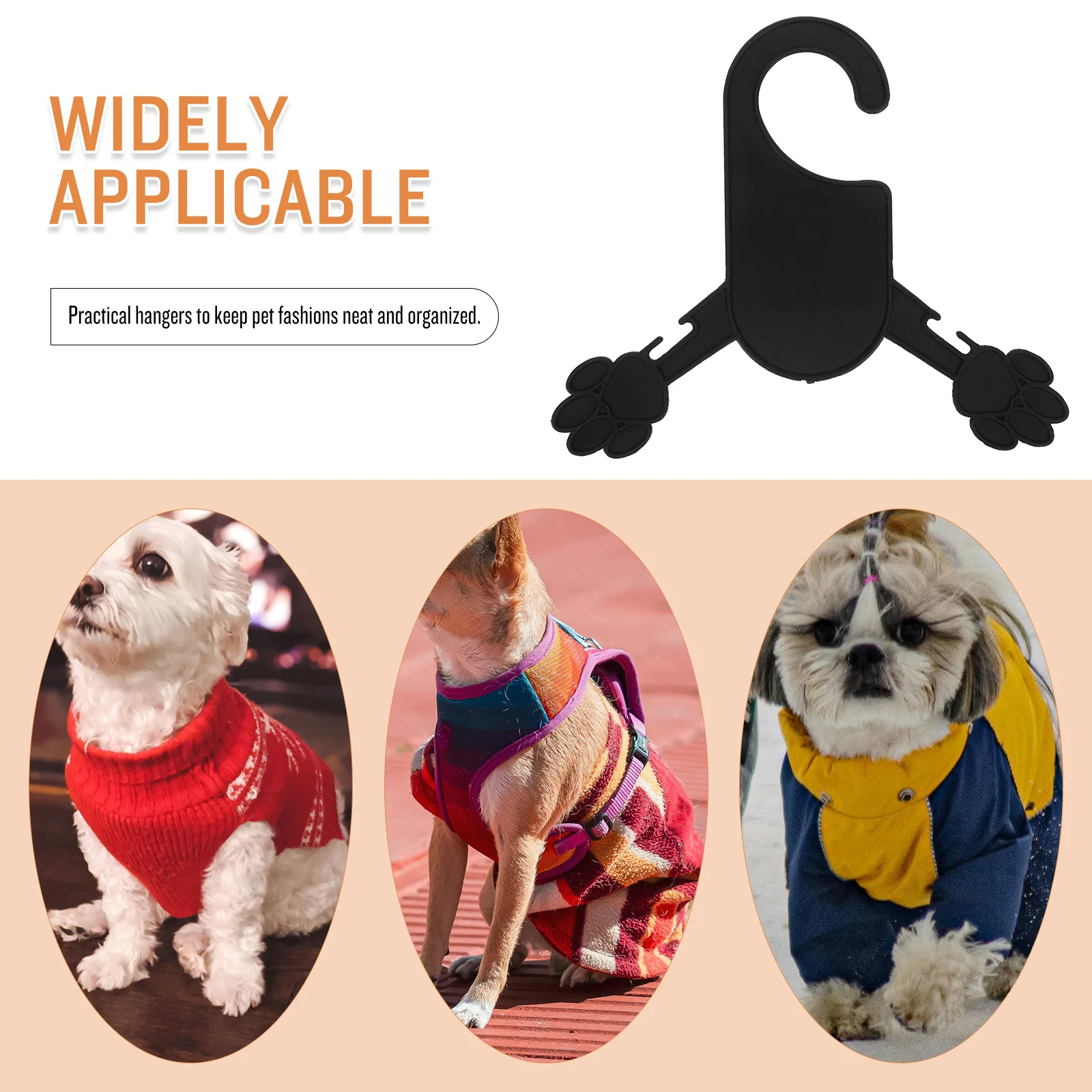 

10 Pcs Practical Pet Clothes Hanger Cat Clothing Pack Dog Hangers Puppy Durable for Small Dogs