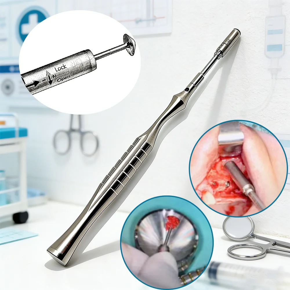 

Dental Implant Surgical Bone Scraper Set Stainless Steel Bone Collector & Tooth Cleaning Scaler