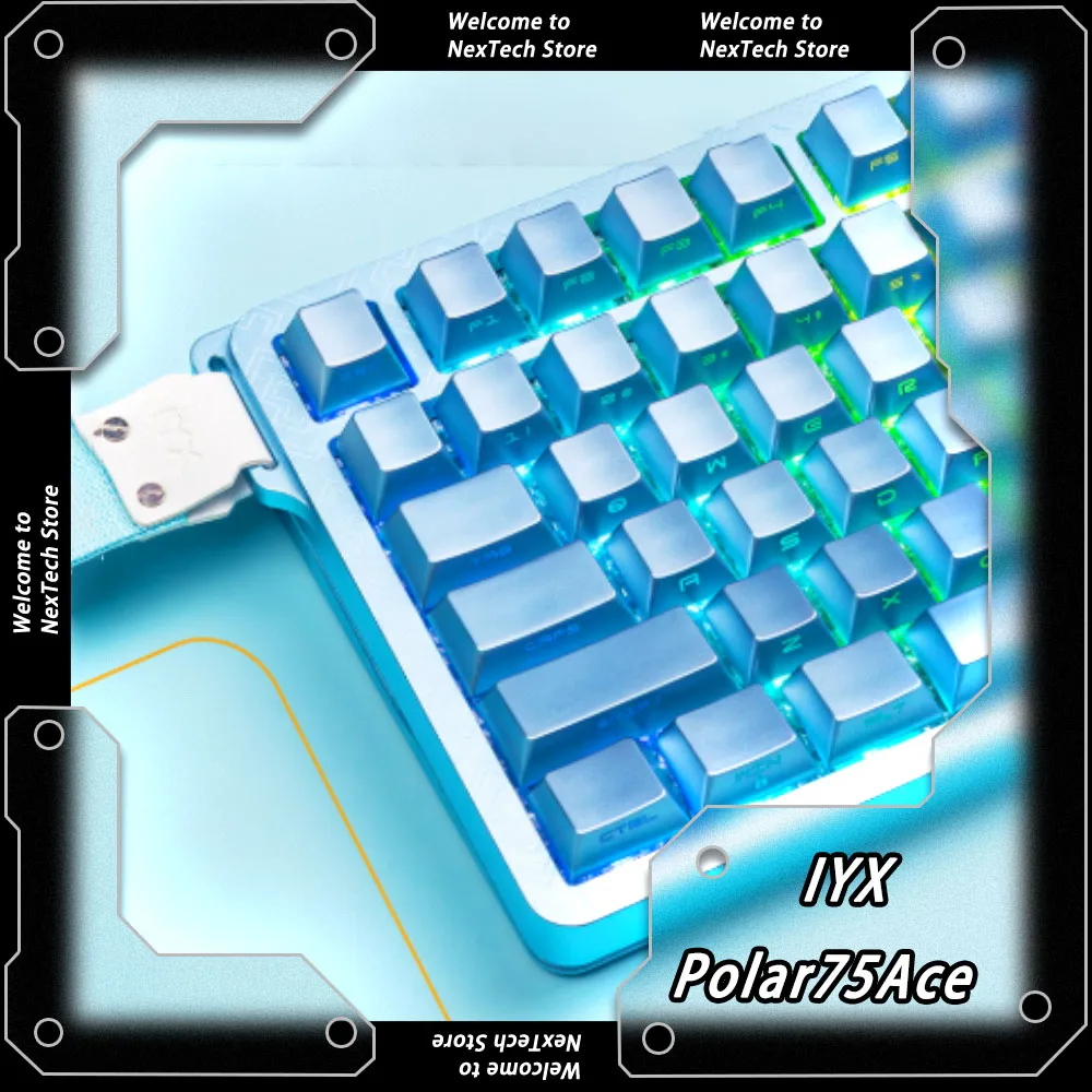 IYX Polar75 Ace لوحة المفاتيح الميكانيكية المغناطيسية السلكية سبائك الألومنيوم الكاملة 8K PC الألعاب لوحة المفاتيح طوقا مبادلة ساخنة RGB ضوء مخصص