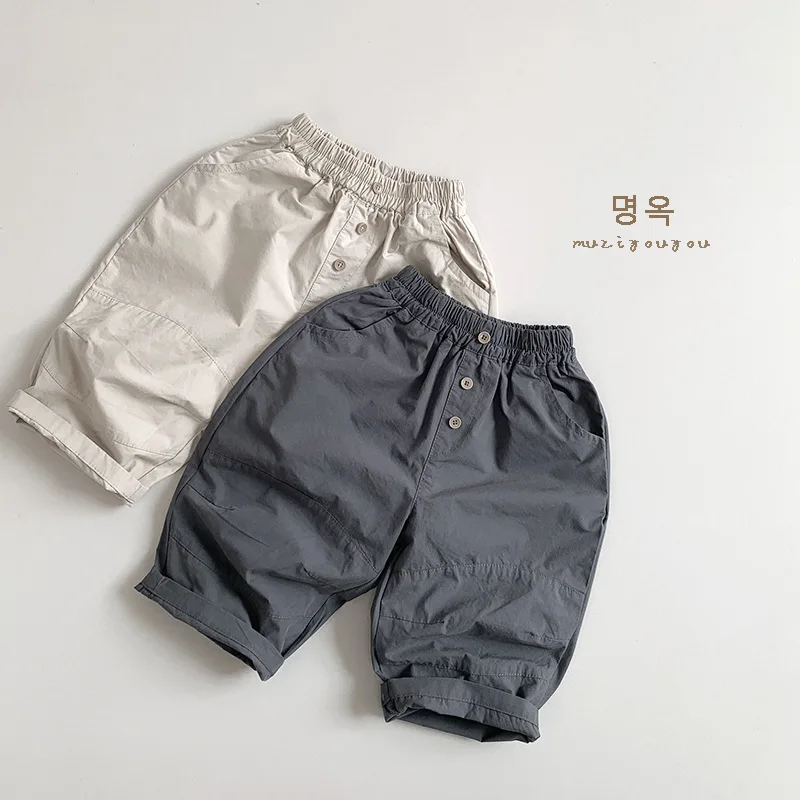 

UNITIM Kids Baby Boys Pant Solid Color Newborn Boys Casual Pant 2026 Spring Elastic Waist Versatile Newborn Boys Harem Pant