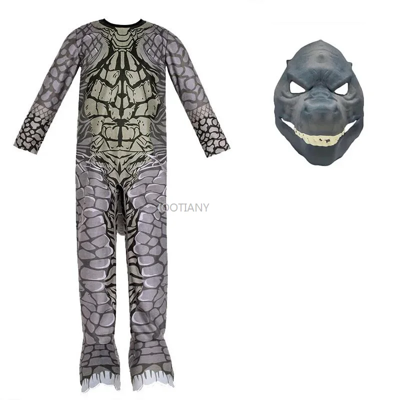 Child Classic Dinosaur Cosplay Costume The King Of Monster Costumes For Kid Boy's Halloween Fancy Dress Up Sets With Titans Mask