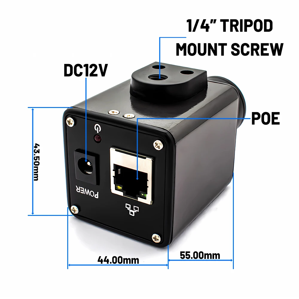 WGWK 4K Digital Live Stream POE Camera 3/4/5/8MP CMOS Indoor H.265 Onvif Ultra HD Security IP Webcam With Manual Varifocal lens