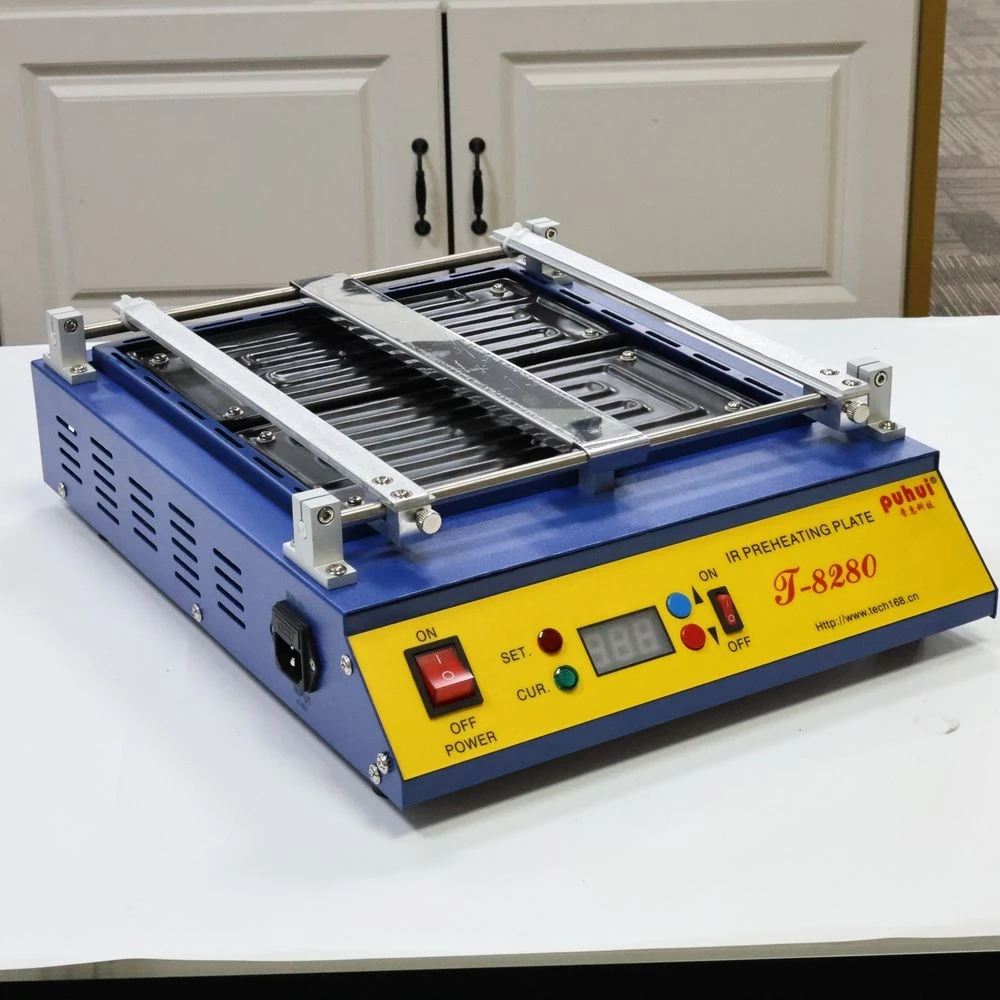 PUHUI T-8280 PCB Preheater professional IR-preheating plate for infrared SMD rework BGA Rework Station Preheating machine