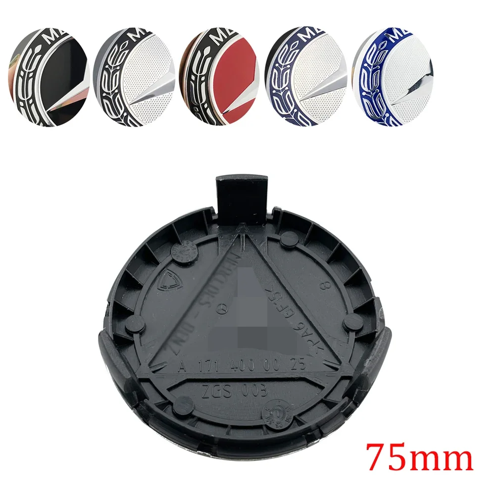 

4PCS 75MM Car Wheel Center Logo Hub Cap For Mercedes Benz W204 W211 W205 W213 W203 C218 A207 C117 CLA CLS E Class accessories