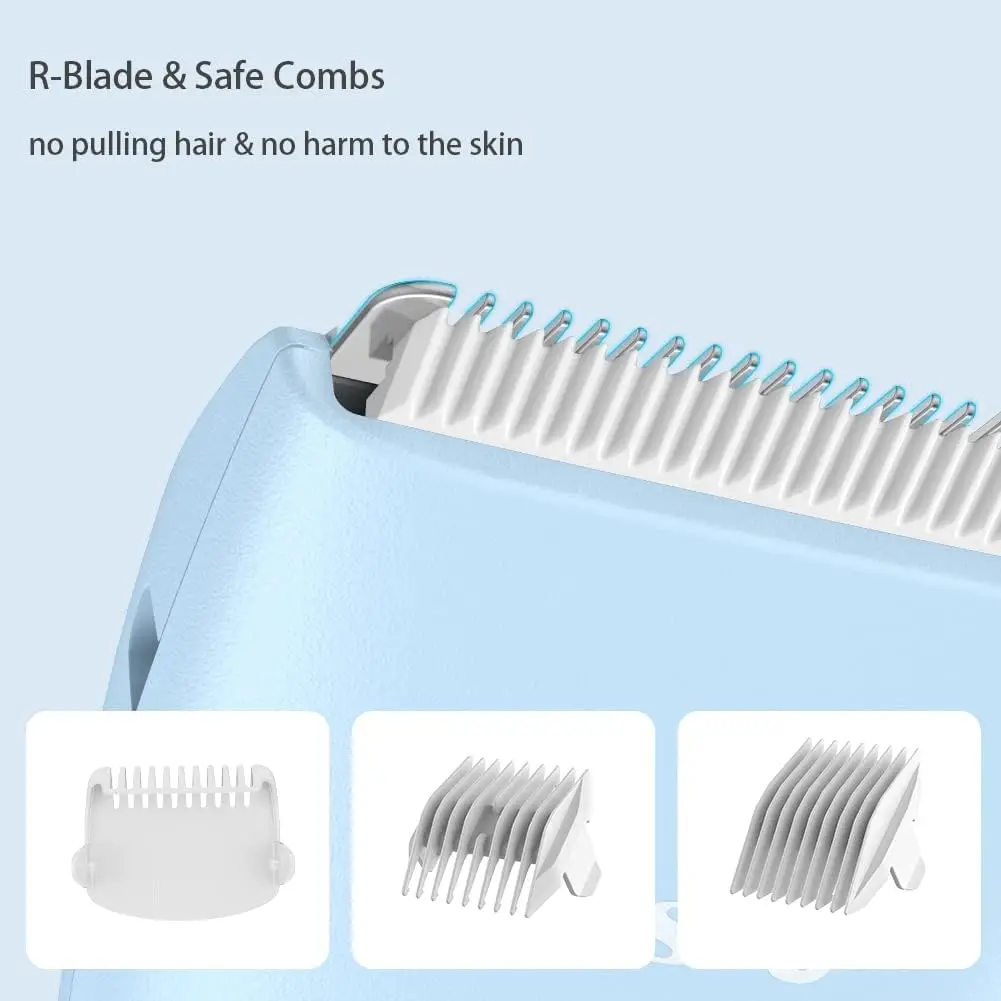 Hair Clippers, Professional Quiet Hair Trimmer for Kids and Toddler, Rechargeable Cordless Hair Cutting Machine for Children