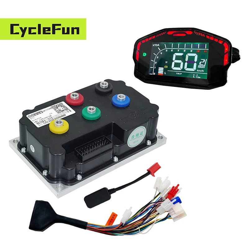 Programmable FarDriver ND72360 3KW-4KW BLDC Controller With DKD Display Speedometer For QS Motor Electric Motorcycles Scooter