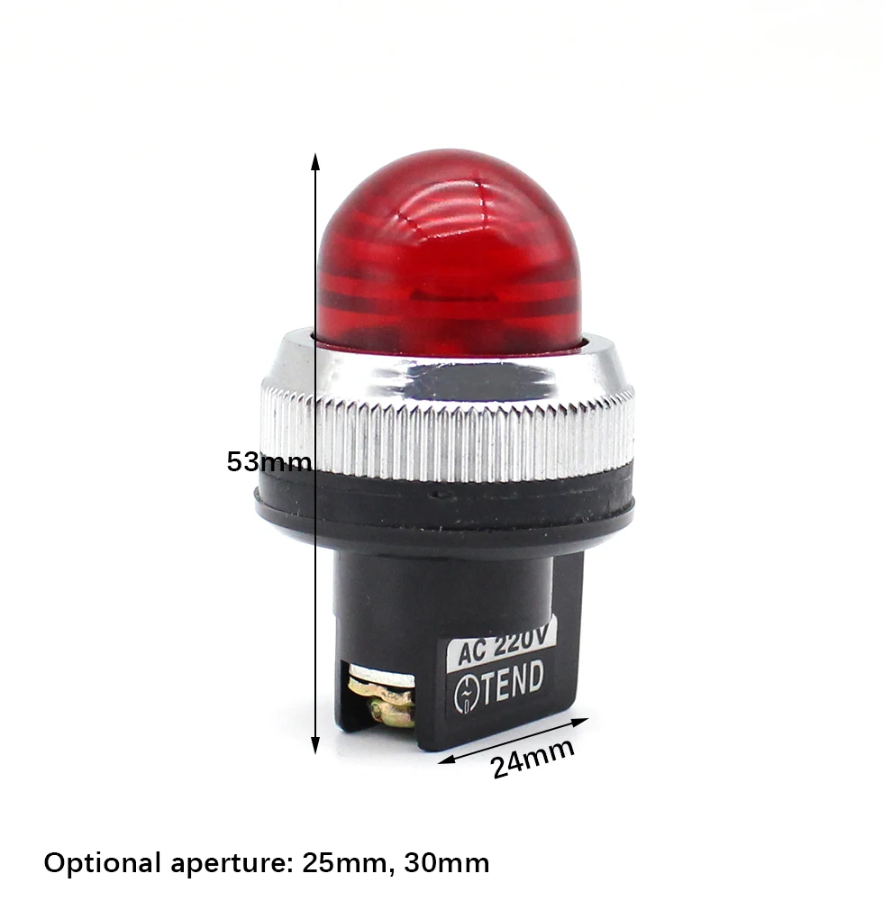 TPNR-25/30mm machine tool indicator light warning light 220v red green yellow white direct signal light