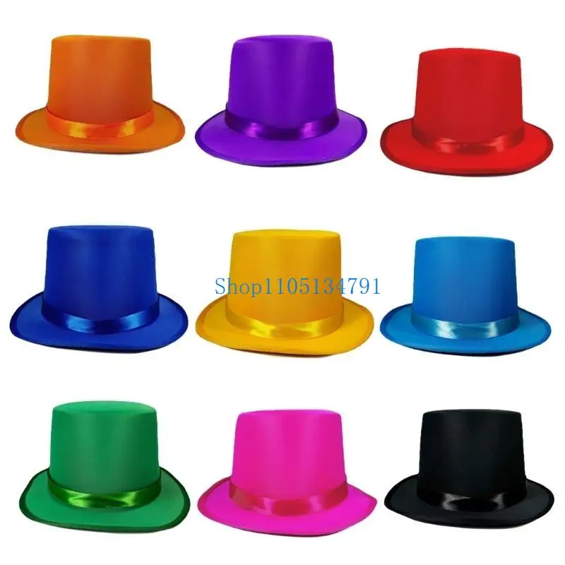 

98km Popular Ceremony Hat for Cosplay Party All Matching Magicians Hat Stage Performers Fedoras Hat Adult Formal Event Hat