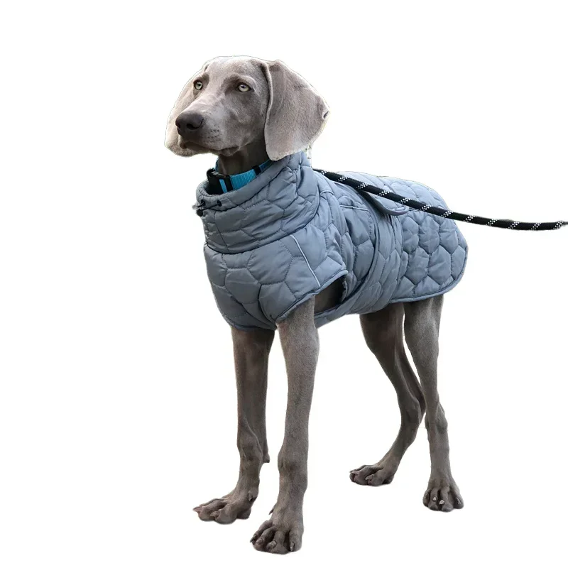 

Winter Warm Dog Clothes Thick Reflective Snowsuit Pet Dog Down Jacket for Large Breed Dogs Parkas Clothing for Whippet Greyhound