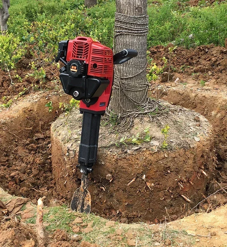 Hot selling Multi-function tree-digging machine,seedling-raising machine,oil pickaxe drill bit earthball digger,ditching,broken