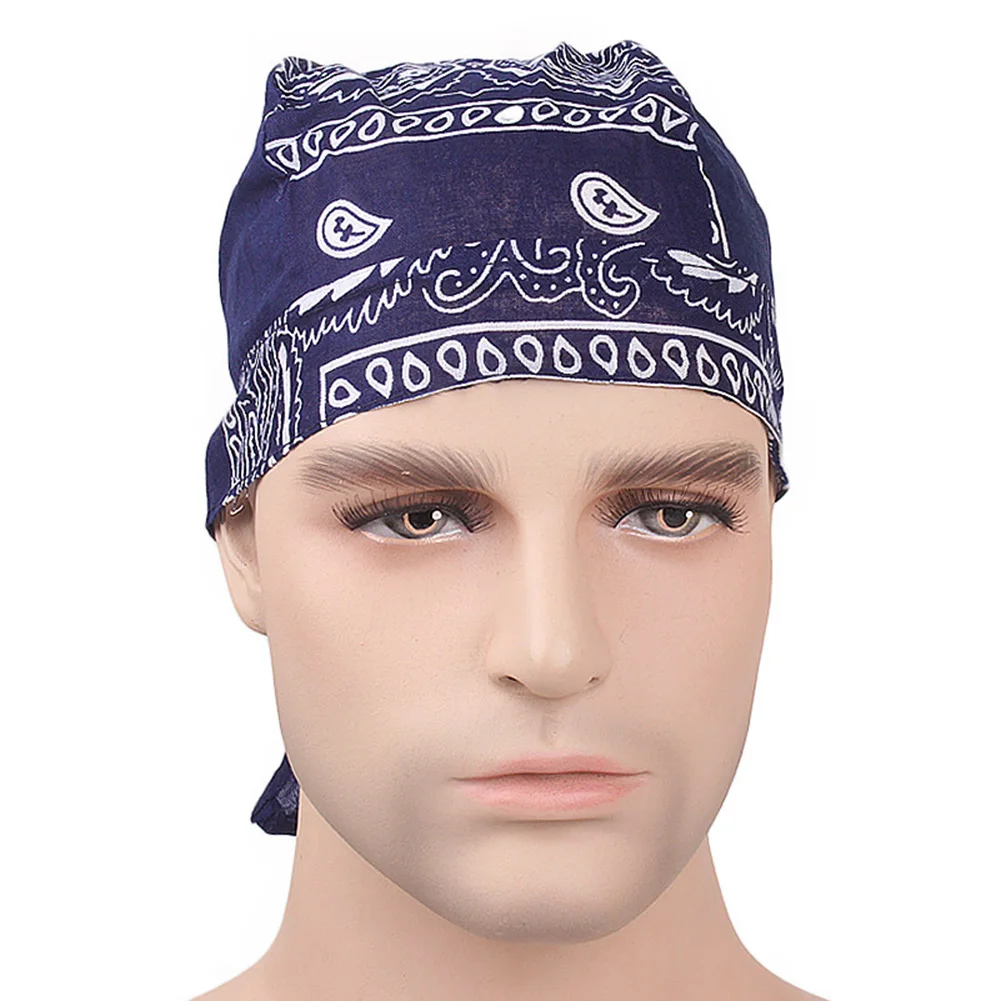 2022 Men Pirate Hat Hip-hop Paisley Print Motorcycle Wrap Biker Hat Cotton Cycling Bandana Headscarf Man Skull Cap Headscarf Hat