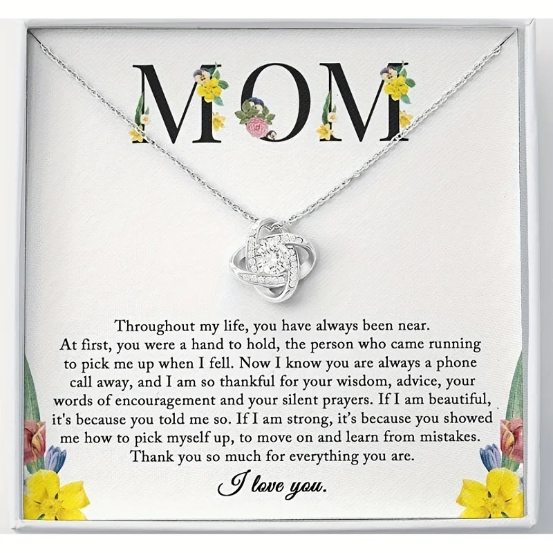 Sentimental To My Mom Necklace - Perfect Mom Gift From Daughter for Birthday, Mother\'s Day, Christmas - Show Your Love