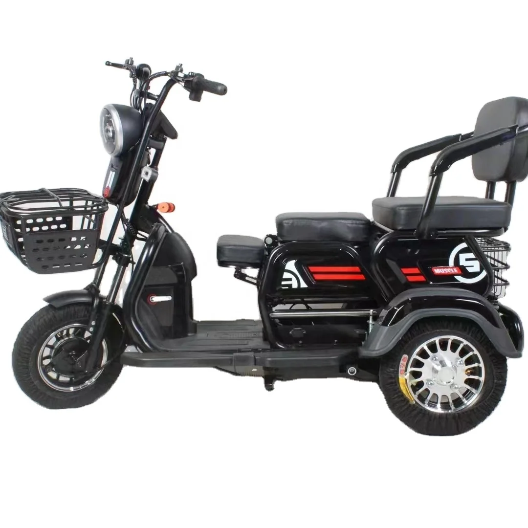 

Electric Scooter Tricycle City 3 Wheel Motorized Tricycle with Baby Seat for Adults