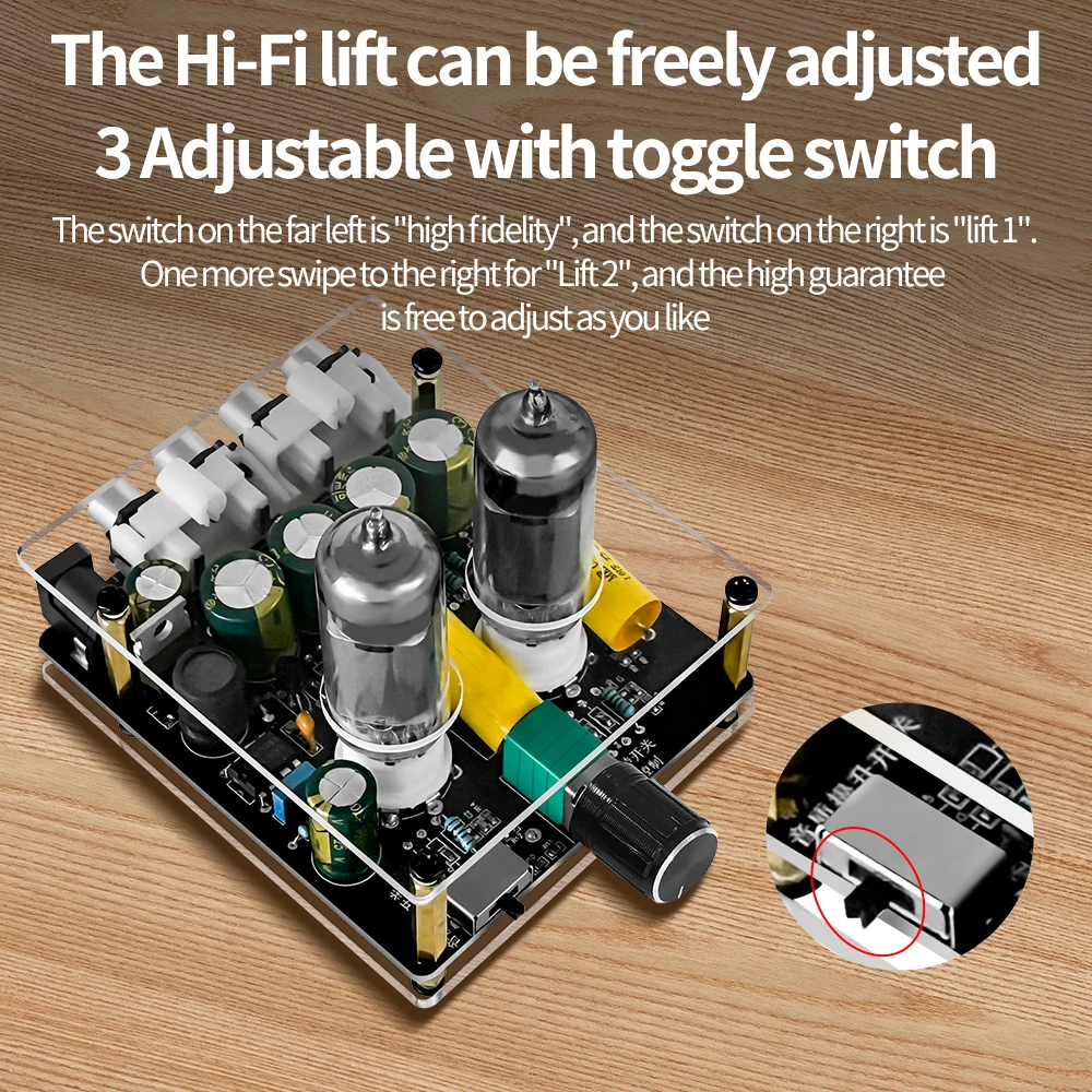 Ламповый Hi-Fi усилитель DC12-16V 6J3, стерео электронный ламповый предусилитель, плата, модуль усилителя, усилитель, регулятор громкости