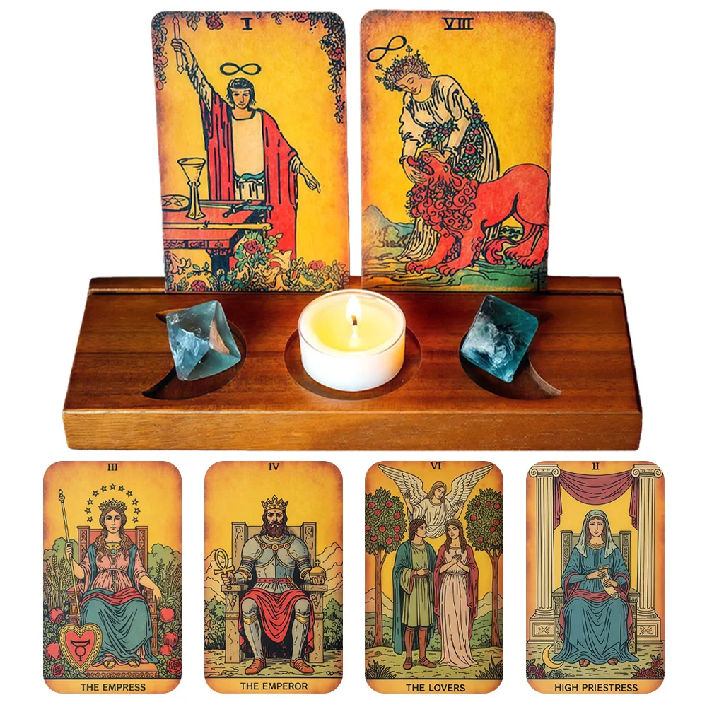 

Wooden Tarot Card Accessories Stand Card Holder Display for Tabletop Card Games and Party Game Accessories