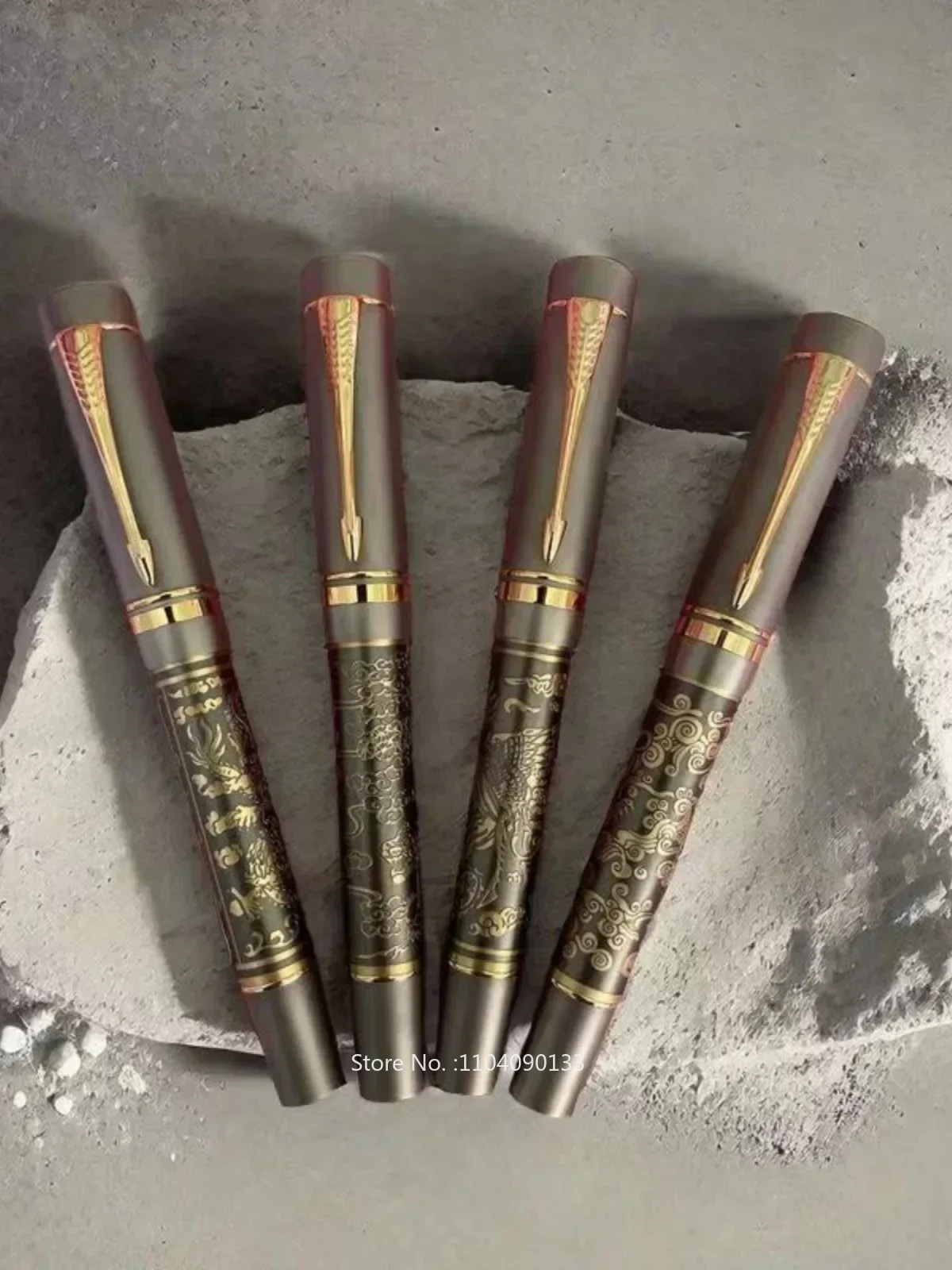 

Новая перьевая ручка Hot Lemon M3S Four Beasts с титановым поршнем, каллиграфическим пером-лезвием и длинным лезвием для деловых записей, ручная полировка